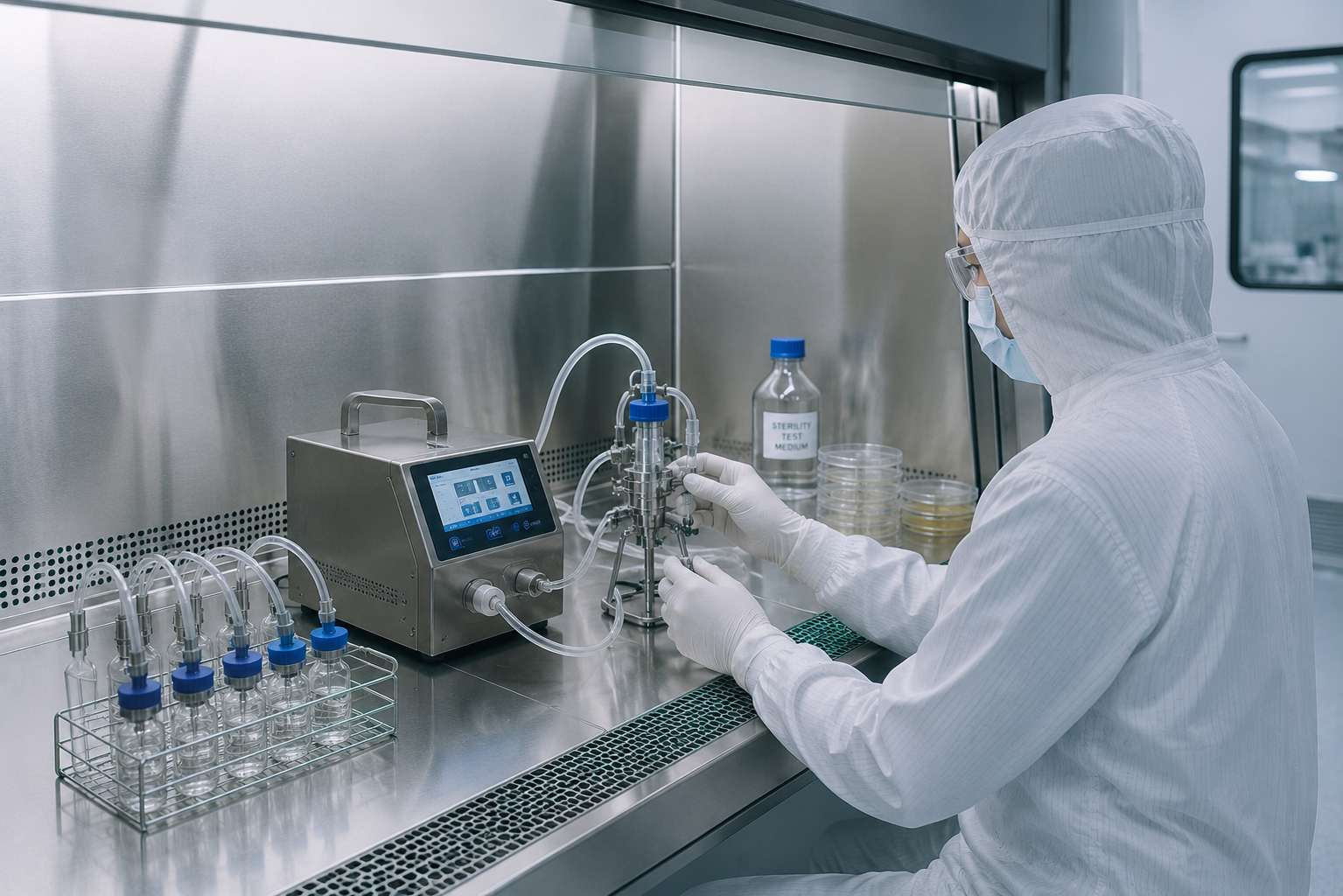 Sterility testing in the PlumGXP laboratory